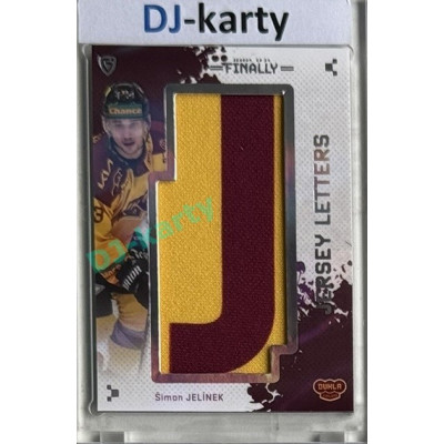 23/24 Goal Cards Finally Season #LT-47 Šimon Jelínek Jersey Letters