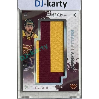 23/24 Goal Cards Finally Season #LT-43 Daniel Kolář Jersey Letters