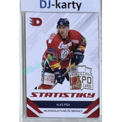 2024 Dynamo100 #097 Statistky Nejproduktivnější obránce - Aleš Píša Expo Silver 1of10