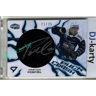 2024/25 Sportzoo ELH 1. serie #PC-KP Kristián Pospíšil Puck Crash Auto 13/35