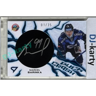 2024/25 Sportzoo ELH 1. serie #PC-MB Marcel Barinka Puck Crash Auto 01/35