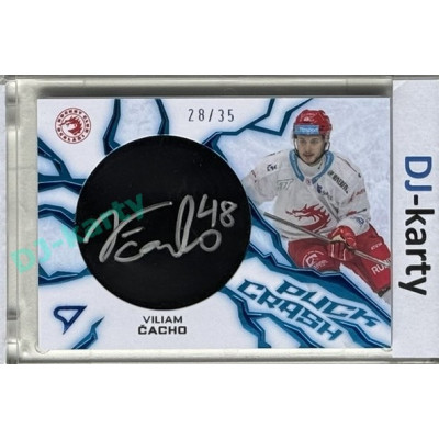 2024/25 Sportzoo ELH 1. serie #PC-VC Viliam Čacho Puck Crash Auto 28/35