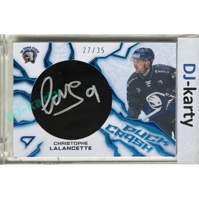 2024/25 Sportzoo ELH 1. serie #PC-CL Christophe Lalancette Puck Crash Auto 27/35