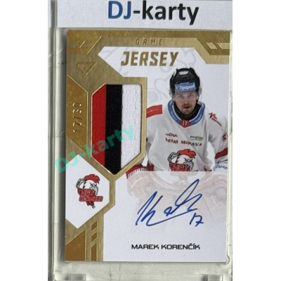 2024/25 Sportzoo ELH 1. serie #GJS-KO Marek Korenčík Game Jersey Auto 12/30