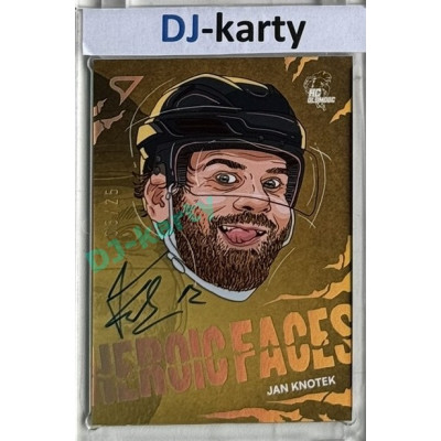 2024/25 Sportzoo ELH 1. serie #HFS-JK Jan Knotek Heroic Faces Auto 06/25