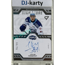 2024/25 Sportzoo ELH 1. serie #SL1-JK Jakub Konečný Authentic Signature Level 1 xx/99