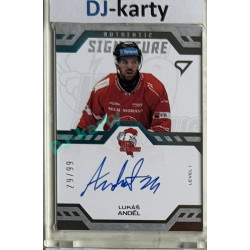 2024/25 Sportzoo ELH 1. serie #SL1-LA Lukáš Anděl Authentic Signature Level 1 xx/99
