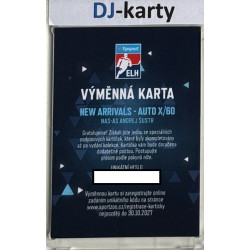 2024/25 Sportzoo ELH 1. serie #NAS-AS Andrej Šustr New Arrivals Auto xx/60 - výměnná karta