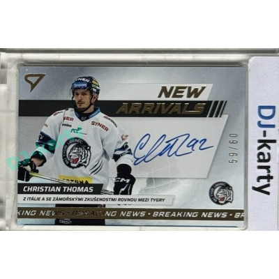 2024/25 Sportzoo ELH 1. serie #NAS-CT Christian Thomas New Arrivals Auto xx/60