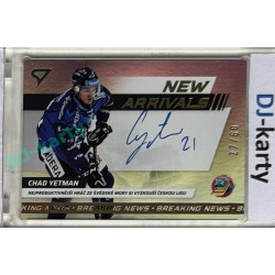 2024/25 Sportzoo ELH 1. serie #NAS-CY Chad Yetman New Arrivals Auto xx/60