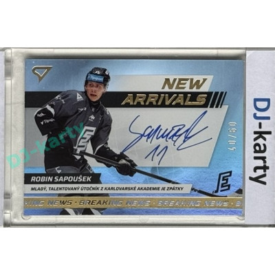 2024/25 Sportzoo ELH 1. serie #NAS-SA Robin Sapoušek New Arrivals Auto xx/60
