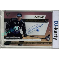 2024/25 Sportzoo ELH 1. serie #NAS-KR Kristaps Rubins New Arrivals Auto xx/60