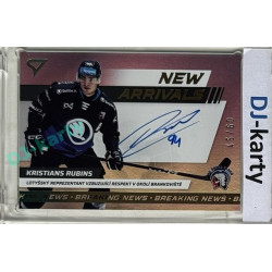 2024/25 Sportzoo ELH 1. serie #NAS-KR Kristaps Rubins New Arrivals Auto xx/60
