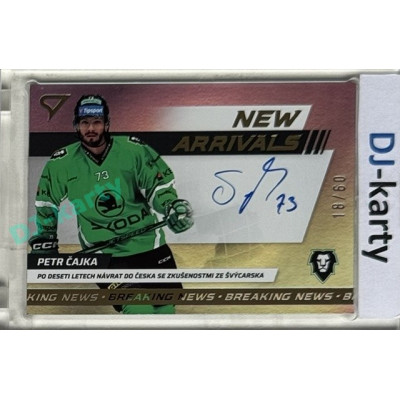 2024/25 Sportzoo ELH 1. serie #NAS-PC Petr Čajka New Arrivals Auto xx/60