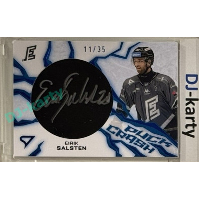 2024/25 Sportzoo ELH 1. serie #PC-ES Eirik Salsten Puck Crash Auto 11/35