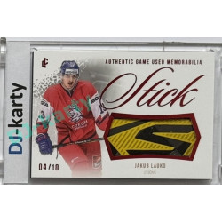 2024 LC Golden Prague Belongs to us #GUS-04 Jakub Lauko Authentic Game Used Memorabilia Stick Red 04/10