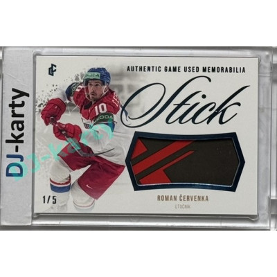 2024 LC Golden Prague Belongs to us #GUS-05 Roman Červenka Authentic Game Used Memorabilia Stick Blue 1/5