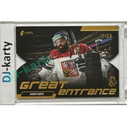 2024 LC Golden Prague Belongs to us #GE-02 Radko Gudas Great Entrance Die Cut Gold 17/20