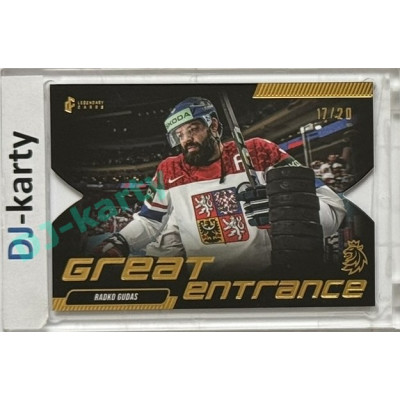 2024 LC Golden Prague Belongs to us #GE-02 Radko Gudas Great Entrance Die Cut Gold 17/20