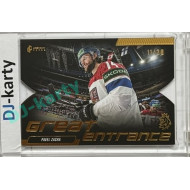 2024 LC Golden Prague Belongs to us #GE-10 Pavel Zacha Great Entrance Die Cut Gold 11/20