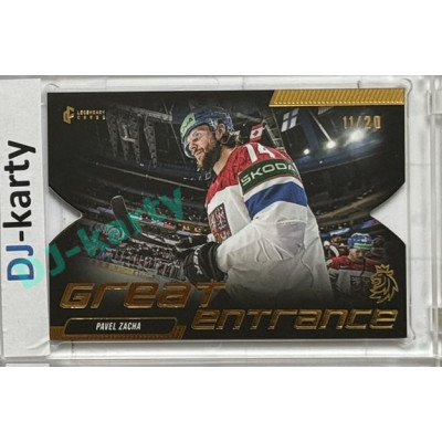 2024 LC Golden Prague Belongs to us #GE-10 Pavel Zacha Great Entrance Die Cut Gold 11/20