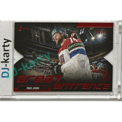 2024 LC Golden Prague Belongs to us #GE-10 Pavel Zacha Great Entrance Die Cut Red 06/10