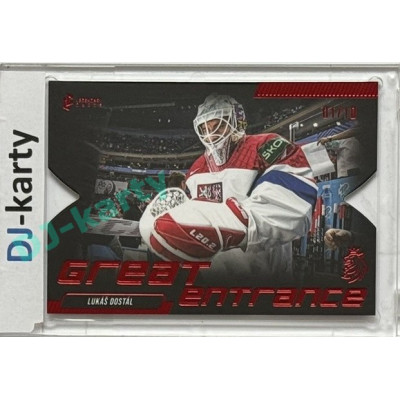 2024 LC Golden Prague Belongs to us #GE-20 Lukáš Dostál Great Entrance Die Cut Red 01/10