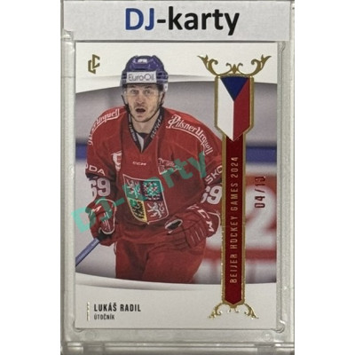 2024 LC Golden Prague Belongs to us #EHB-20 Lukáš Radil Baijer Hockey Games 2024 Red 04/10