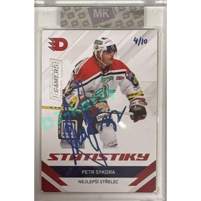 2024 Dynamo100 Gamers #094 Statistiky Nejlepší střelec - Petr Sýkora Originals-Autographs 4/10