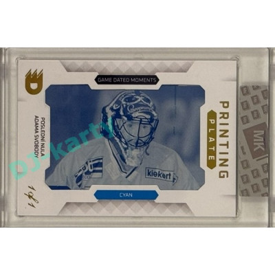 2024 Dynamo100 Gamers #PP-067 Moments 2009/10 - Adam Svoboda poslední nula Printing Plate Cyan 1of1