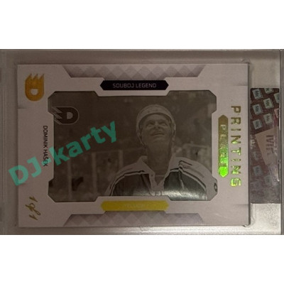 2024 Dynamo100 Gamers #PP-076 Souboj Legend Dominik Hašek Printing Plate Yellow 1of1