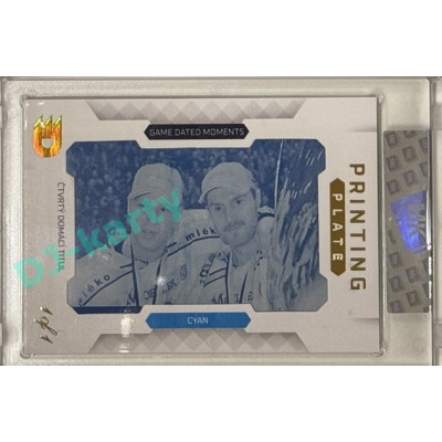 2024 Dynamo100 Gamers #PP-066 Moments 2004/05 - čtvrtý titul (Aleš Hemský, Milan Hejduk) Printing Plate Cyan 1of1