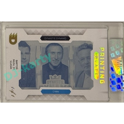 2024 Dynamo100 Gamers #PP-045 DD trios Bartoň – Evžen Musil st. – Fr. Vlasák Printing Plate Cyan 1of1