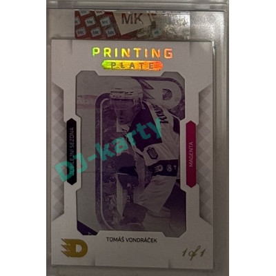 2024 Dynamo100 Gamers #PP-029 Jubilejní sezóna Tomáš Vondráček Printing Plate Magenta 1of1