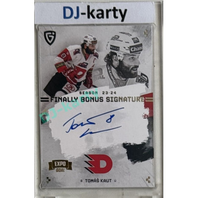 23/24 Goal Cards Finally Season #S-PA2 Tomáš Kaut EXPO Bonus signature silver 1of1