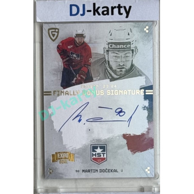 23/24 Goal Cards Finally Season #S-TR2 Martin Dočekal EXPO Bonus signature silver 1of1