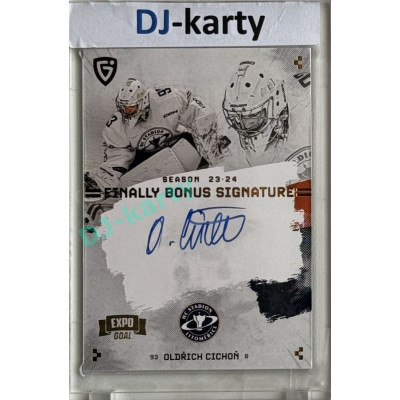 23/24 Goal Cards Finally Season #S-LT1 Oldřich Cichoň EXPO Bonus signature gold 1of2