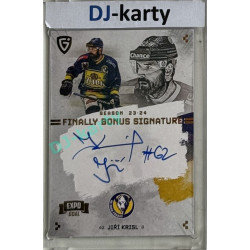 23/24 Goal Cards Finally Season #S-PR1 Jiří Krisl EXPO Bonus signature gold 1of2