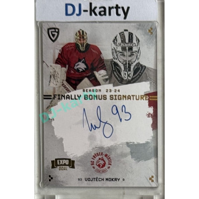23/24 Goal Cards Finally Season #S-FM1 Vojtěch Morky EXPO Bonus signature gold 1of2