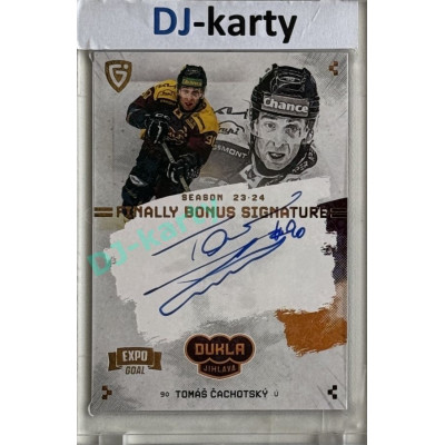 23/24 Goal Cards Finally Season #S-JI3 Tomáš Čachotský EXPO Bonus signature gold 1of2