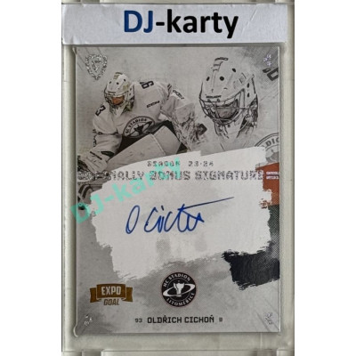 23/24 Goal Cards Finally Season #S-LT1 Oldřich Cichoň EXPO Bonus signature perleť 1of2