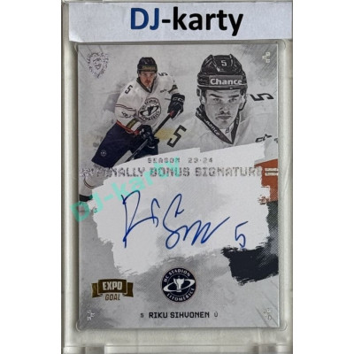 23/24 Goal Cards Finally Season #S-LT3 Riku Sihvonen EXPO Bonus signature perleť 1of2