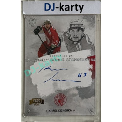 23/24 Goal Cards Finally Season #S-SL1 Karel Klikorka EXPO Bonus signature perleť 1of2
