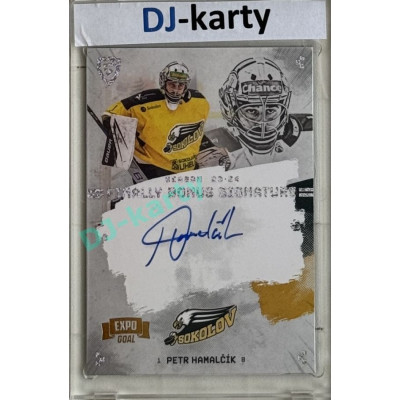 23/24 Goal Cards Finally Season #S-SO1 Petr Hamalčík EXPO Bonus signature perleť 1of2
