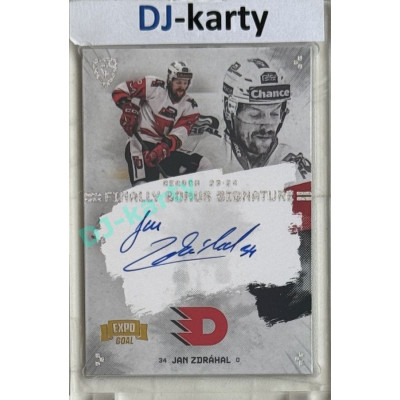 23/24 Goal Cards Finally Season #S-PA3 Jan Zdráhal EXPO Bonus signature perleť 1of2