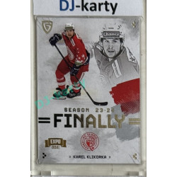 23/24 Goal Cards Finally Season #F-SL1 Karel Klikorka Expo Parallel silver 1of1
