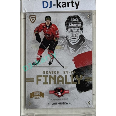23/24 Goal Cards Finally Season #F-ZN3 Jan Hruška Expo Parallel silver 1of1