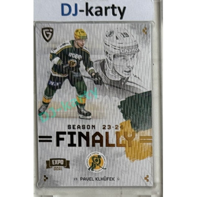 23/24 Goal Cards Finally Season #F-VS2 Pavel Klhůfek Expo Parallel gold 1of2