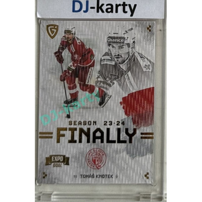 23/24 Goal Cards Finally Season #F-SL2 Tomáš Knotek Expo Parallel gold 1of2