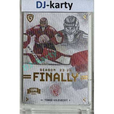 23/24 Goal Cards Finally Season #F-SL4 Tomáš Volevecký Expo Parallel gold 1of2